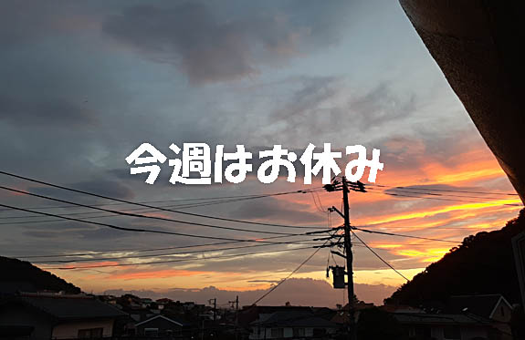 今週はお休み