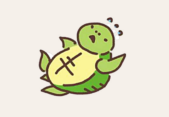 ひっくり返った亀
